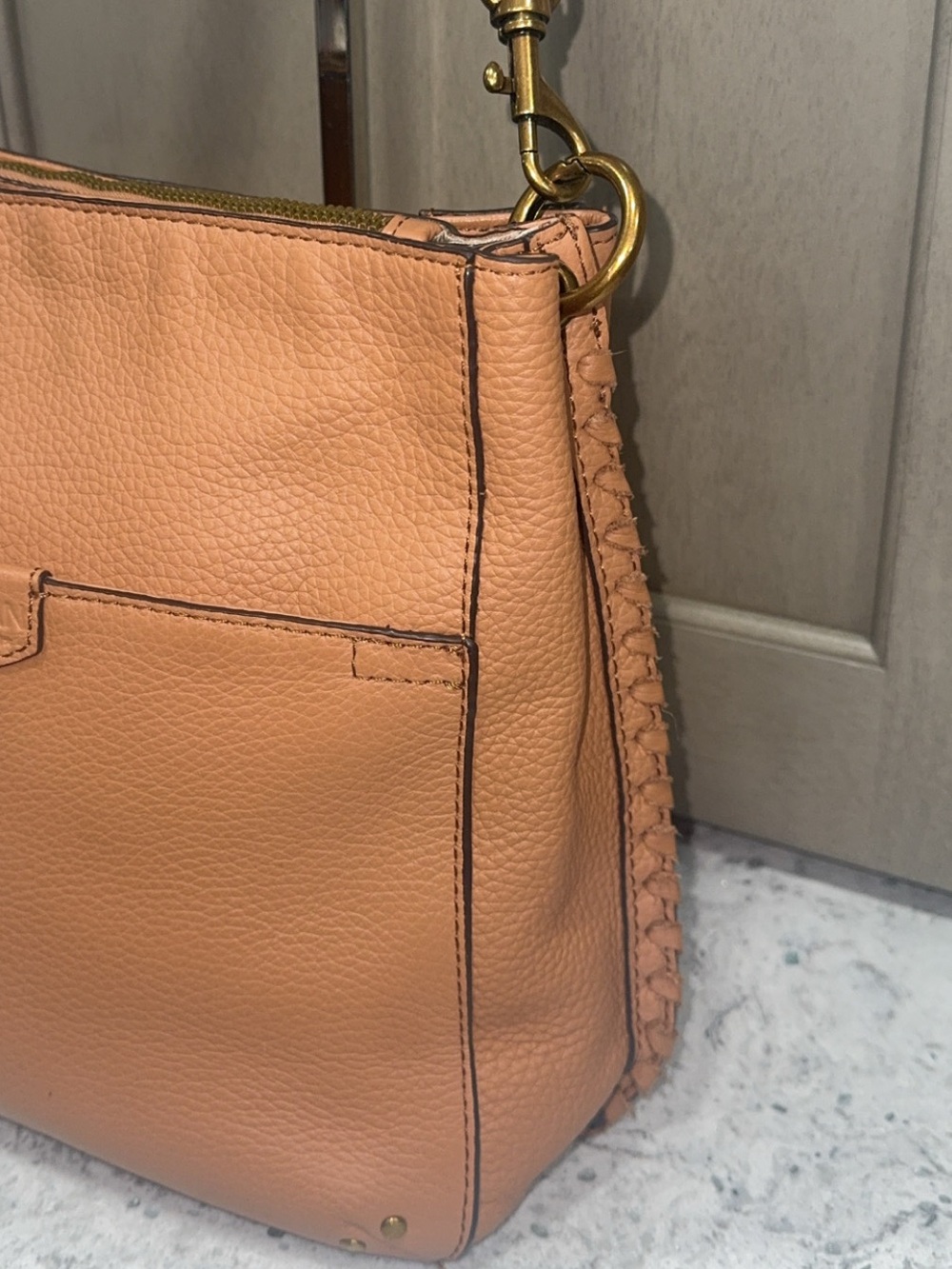 American Leather Co. Handbag Luca Triple Entry Crossbody Bag AUTHENTIC - Picture 4 of 9